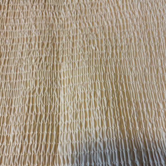 Peasant boho cream smocked puff sleeve babydoll dress NWT - Picture 3 of 10